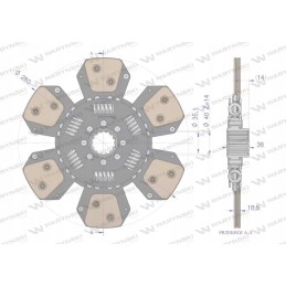 Keraminis sankabos diskas Fiat Landini MF naujas