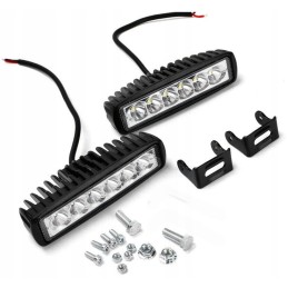 Darbinė lempa 18w panelė 6 led halogeninė 12v 24v