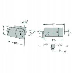 Dešinysis priekinis žibintas, posūkio signalas, Ferguson Fiat