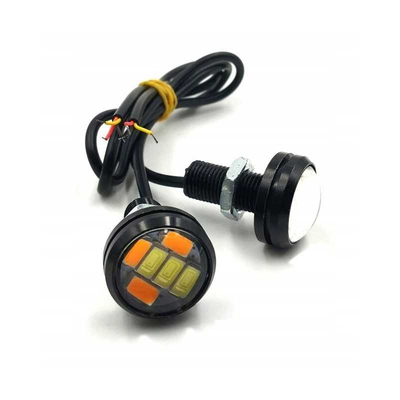 2in1 dieniniai žibintai, indikatorius, 6 LED