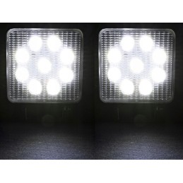 Halogeninės LED darbo lempos 27w 9x3w 12v 24v 2 vnt