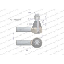 Vairo jungtis JCB 42483386 Warynski