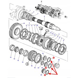 3617884m1 plastikinio žiedo pavarų dėžės velenas