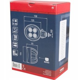 Halogeninė apvali LED darbinė lempa 18w 1500lm 10 30