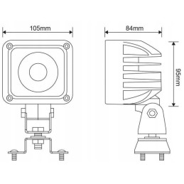 Kvadratinė LED darbo lempa 25w 2500 lm šviesa r