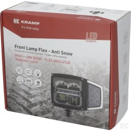 LED priekinis žibintas 38w stačiakampis 12 24v