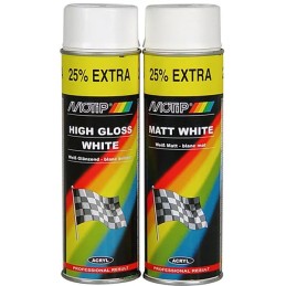 Rally baltas blizgus akrilinis lakas 500 ml