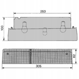 Galinės dešinės kombinuotos lempos korpusas fiat mf cobo
