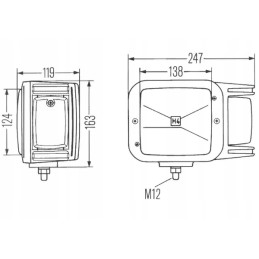 Hella kairysis žibintas