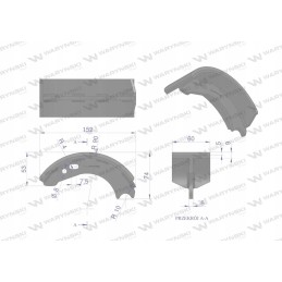 Stabdžių trinkelės 246100150220 Fendt Warynski spr