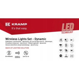 Belaidės LED kvadratinės lempos 12v ličio jonų magnetas