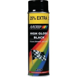 Rally juodas blizgus akrilinis lakas 500 ml