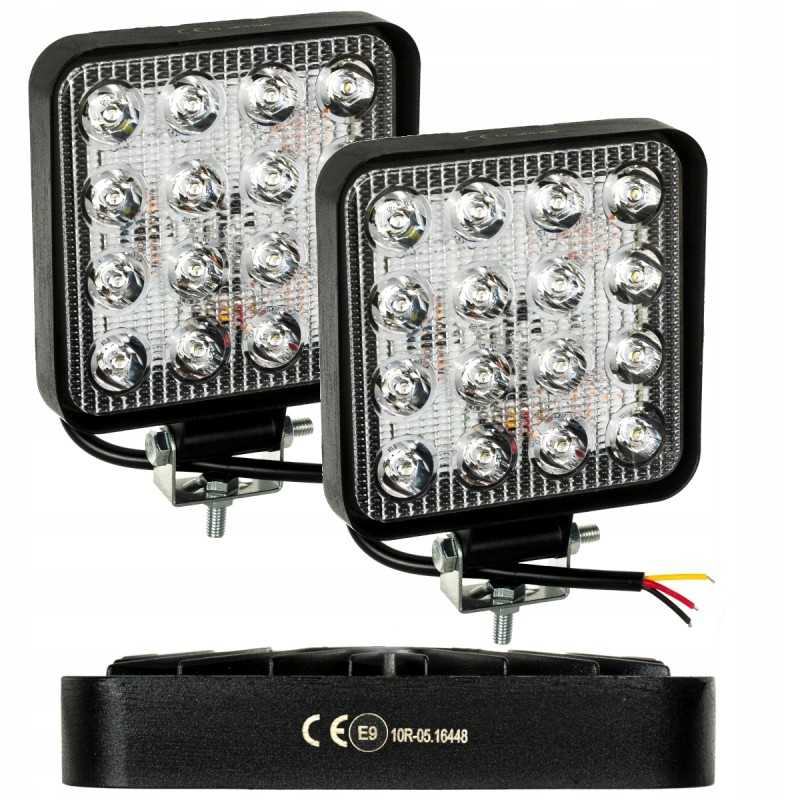 Halogeninis prožektorius darbo lempa 16 LED 12v 24v 2 vnt