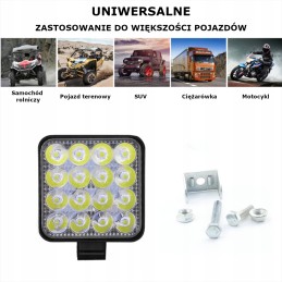 Halogeninis prožektorius darbo lempa 16 LED 12v 24v 2 vnt