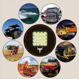 Halogeninis prožektorius darbo lempa 16 LED 12v 24v 2 vnt