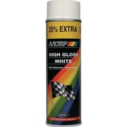Rally baltas blizgus akrilinis lakas 500 ml