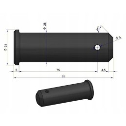 Apatinės svirties atramos kaištis c 330 org 54660328u