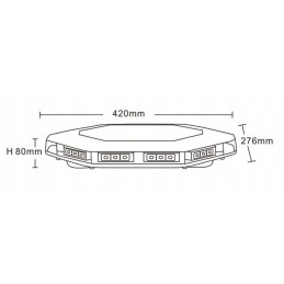LED įspėjamasis spindulys r65 r10 blk0006