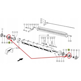 239223 0 šiaudų smulkintuvo veleno guolis