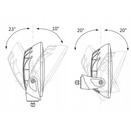 Baltas reflektorius 220x87 led 6xled šviesa 4 wesem