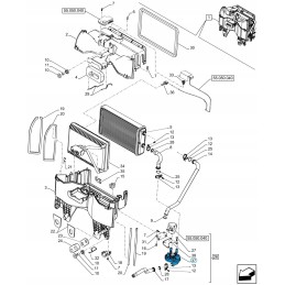 Oro kondicionieriaus šildymo vožtuvas new holland case denso