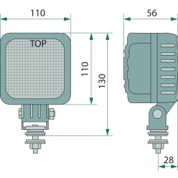 LED darbo šviesa granitinė 12v 24v