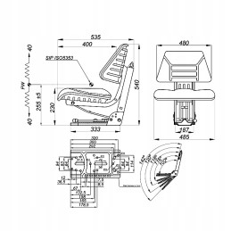 Padalinta sėdynė c 330 c 360 mf granitas