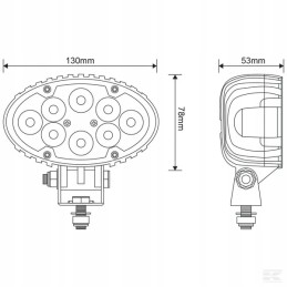 LED darbo lempa ovali 24w 1920 lm 10 30v