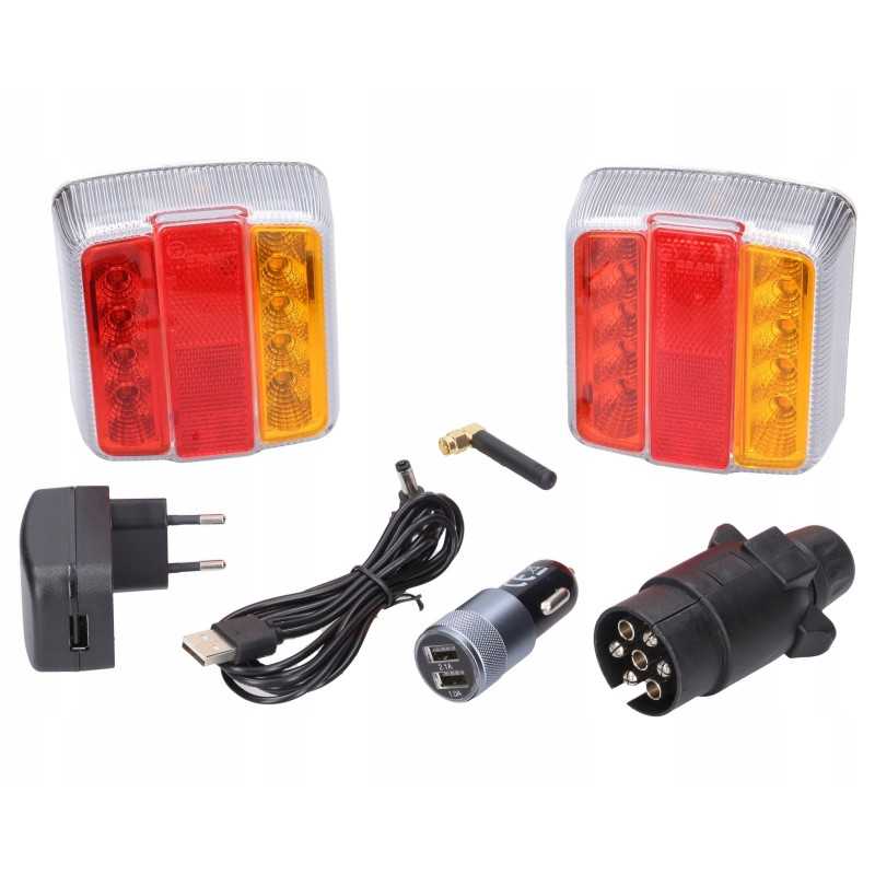 Belaidžių LED galinių žibintų komplektas su magnetu