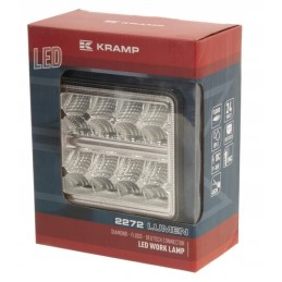Kvadratinė LED darbo lempa 24w 2272 lm 9 36v swi