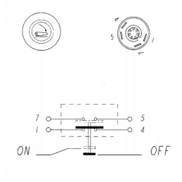 Apatinės pakabos mygtuko jungiklis