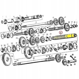 C 330 pavarų dėžės tarpinis velenas, originalus 50011280u