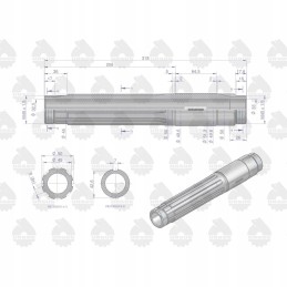 C 330 pavarų dėžės tarpinis velenas, originalus 50011280u