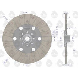 Sankabos diskas c 360 ostrówek premium originalus
