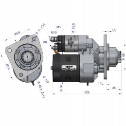 Starteris su reduktoriumi 2 7kw c 385 912 914 eksp