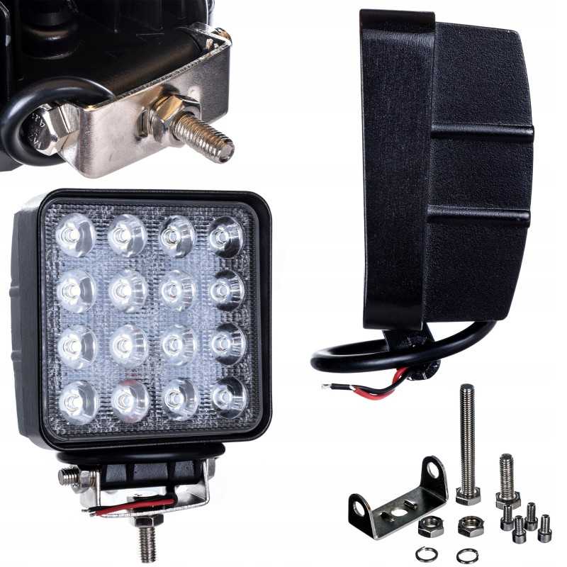 Halogeninė LED darbo lempa 48w 12v 24v aliuminis
