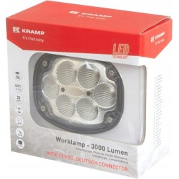 Ovali LED darbo lempa 30w 3000lm su deut kištuku