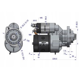 John Deere Blue Line Expom starteris su reduktoriumi