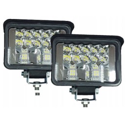 2 x halogeninių LED darbo lempų rinkinys 108w 12 24v