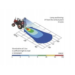 LED darbo lempa 1600 lm, 8 m laidas, montuojamas ant