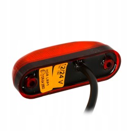 LED markerinė lempa ovali 12v 24v raudona
