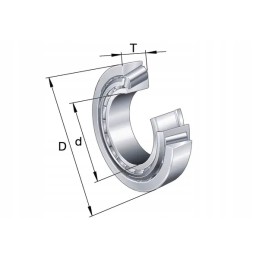 Kūginis ritininis guolis 40x90x25 25 mm ina fag