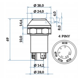 Fendt jcb įspėjamasis šviesos jungiklis