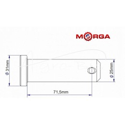 Apatinės trauklės jungties kaištis c 385 mor 80450096