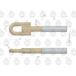 C330 Ursus priekinė šoninė grandinės galvutė