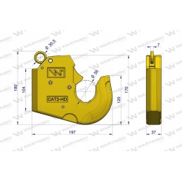 Greitai atsegamas kabliukas, suvirinimo antgalis, cat 2hd