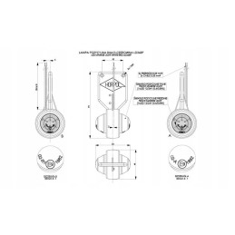 Dešinysis pakabinamas šviestuvas 2 LED 12v 24v horpol