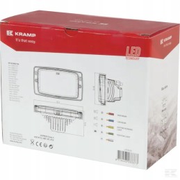 LED priekinis žibintas 21w stačiakampis 10 30v