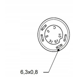 Apvalus raudonas kardaninio veleno mygtuko jungiklis