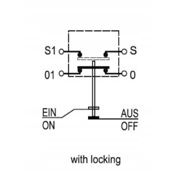 Apvalus raudonas kardaninio veleno mygtuko jungiklis